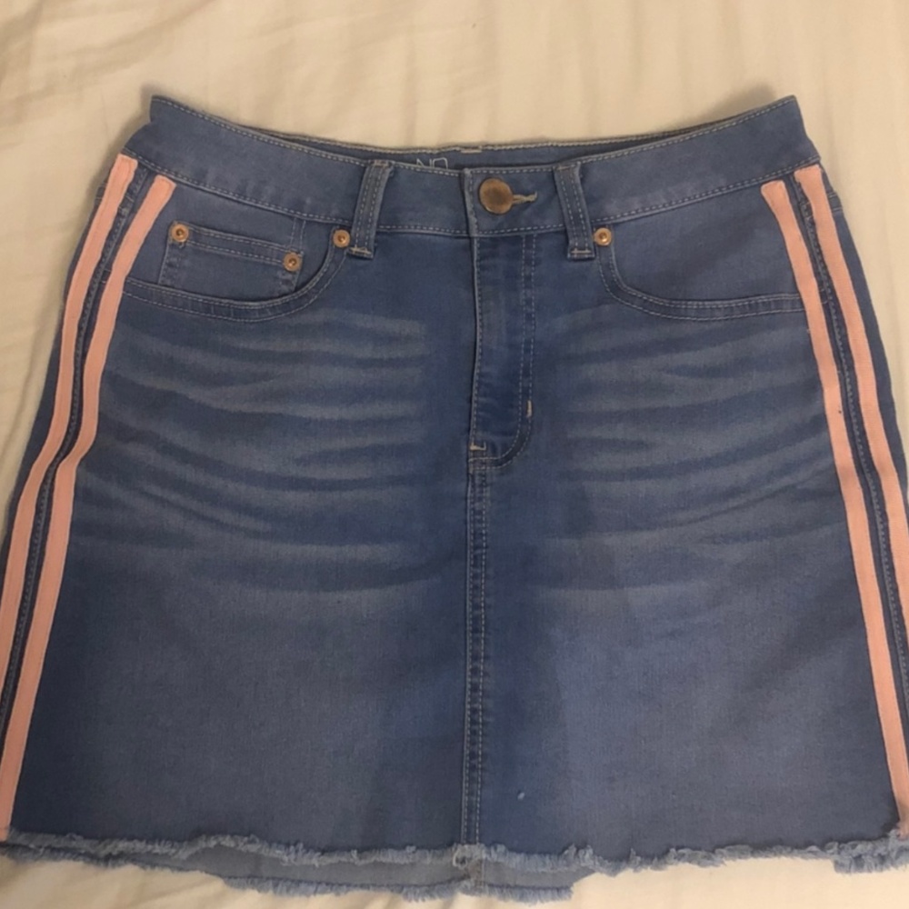 Pink Side-Striped Mini Skirt